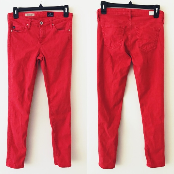 Ag Adriano Goldschmied Denim - AG Red The Stevie Ankle Slim Straight Jeans